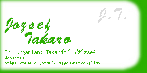 jozsef takaro business card